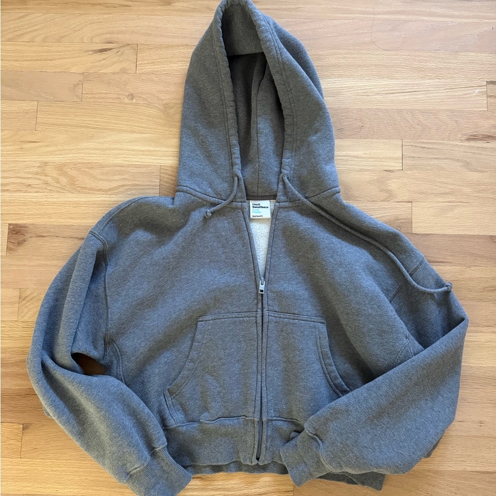 TNA Heather Gray Sweatfleece Hoodie
